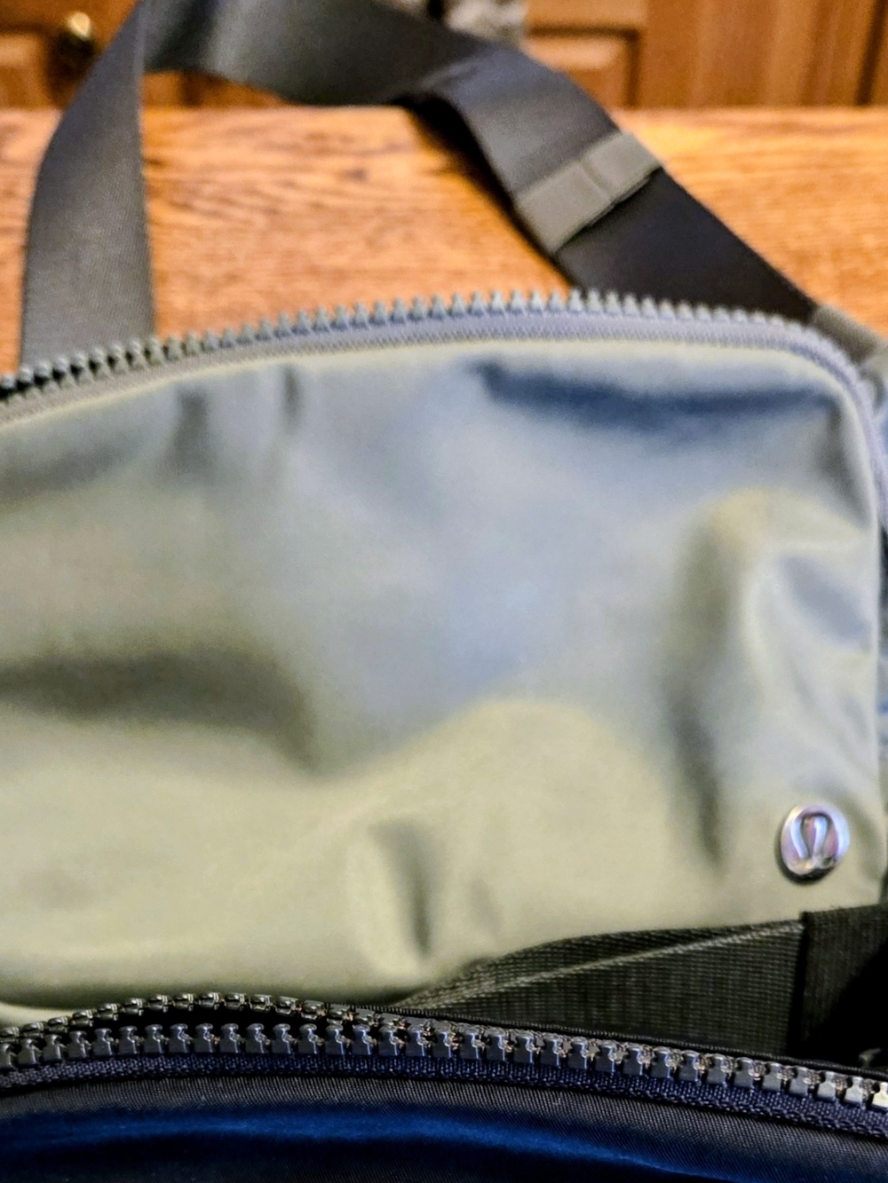 lululemon athletica Olive Green Crossbody Sling with Black Strap